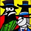 Placeholder: A portrait of a plague doctor, art by Romero Britto trending on artstation