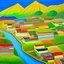 Placeholder: an ultradetailed painting of a peruvian village, golden ratio, 4 k resolution, 8 k resolution, oil on canvas, landscape with Bright Colors, pop art