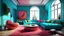 Placeholder: Living room futuristic with beautiful colors