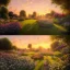 Placeholder: View of a beautiful sunset in the garden, oil on canvas, intricate, portrait, 8k highly professionally detailed, HDR, CGsociety, illustration painting by Mandy Jurgens and Małgorzata Kmiec and Dang My Linh and Lulu Chen and Alexis Franklin and Filip Hodas and Pascal Blanché and Bastien Lecouffe Deharme, detailed intricate ink illustration, heavenly atmosphere, detailed illustration, hd, 4k, digital art, overdetailed art, concept art, complementing colors, trending on artstation, Cgstudio