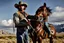 Placeholder: Young rough and rugged muscular cowboy photorealistic in a saloon