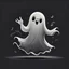 Placeholder: Dancing Ghost in cute noir art style