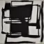 Placeholder: abstract artwork of black and white rectangles, oil on canvas, black and white, smudged charcoal, in the style of esteban vicente, in the style of mark rothko