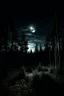 Placeholder: forest with moon in the sky, naughty dog style, dark style