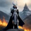 Placeholder: [very impressive high res masterpiece in Kodak Eastman 5247, scene by László Krasznahorkai] The lich-queen githyanki wizard stands on the hill with her silver skin, gleaming armor, and razor-sharp flaming sword. her fierce and cunning psionics powers, hailing from the Astral Plane, she Githyanki lich-queen strikes fear into the hearts of her enemies on the battle with her piercing, lava-like eyes. She is Born Ready