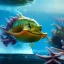 Placeholder: shiny sea creature splash in water, close up, unreal engine 5, 8k resolution, photorealistic, ultra detailed