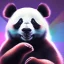 Placeholder: Panda, humanoid, mint color fur, ice, rainbow, powers