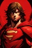 Placeholder: red hue, super hero, American comic, brown hair