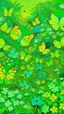 Placeholder: A lime green kingdom with butterflies painted by Vincent van Gogh