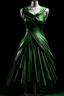 Placeholder: A dark green leather dress, without sleeves,used in pleats, inspired by the fractal in nature.