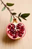 Placeholder: Half a pomegranate.