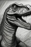 Placeholder: drawing expresses alienation dinosaur cogh Portrait drawing