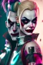 Placeholder: Harley Quinn and joker, high delicate defined details, beautiful, atmospheric, matte, 3 d 8 k octane rendered, sharp focus, illustration, high detail, ultra realistic, highly saturated colors