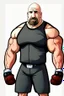 Placeholder: Bill Goldberg American football player ,cartoon 2d