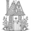 Placeholder: A fairy house with a bookshelf and a fireplace, coloring page, exact shape, real image, minimal lines, white back ground color, real style, realistic, minimalistic, minimal black line art, line art, crisp line art, unique coloring sheet, outlined, outline, crisp, crisp line edges, illustration, thin lines, crisp clear lines, line art, clean line art, unique, 8k, no colors, no dark color, no black color, avoid thick black, minimalistic line edges, pure white back ground,