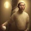 Placeholder: portrait of korean man made of eggs