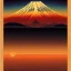 Placeholder: Ukiyo-e painting of a mount fuji at sunset