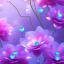 Placeholder: very beautiful crystal flowers , elegant, cascades, atmospheric, realistic, cinematic lighting, pink blue light, 8k, galactic atmosphere, flowers