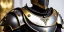 Placeholder: apocalypse, chaotic, magnificent, realistic, colorful, massive, epic, ray tracing, cinematic, 8k, HD, Ultra High Definition, photo film, film grain, hyper-detailed, old tarnished ornate rusty Hyper detailed Gold Gothic Medieval Knight helmet with opaque glass visor covering face and matching suit of armor