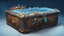 Placeholder: subnautica below zero, casket with a creatures drawn on it, from subnautica, realistic