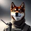 Placeholder: Kabosu the shiba inu, as a black ops soldier