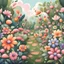 Placeholder: hand painted flowers and food forest