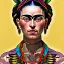 Placeholder: A beautiful portrait of Frida Kahlo by alphonse mucha, japanese tatoos, 4k, high details