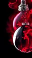 Placeholder: smoke art red and black colours with shiny glass christmas bauble video