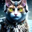 Placeholder: Cyberpunk Portrait of cyborg Scottish cat child with brown hair and with cute face, north pole snowy vibe , perfect composition, hyperrealistic, super detailed, 8k, high quality, trending art, trending on artstation, sharp focus, studio photo, intricate details, highly detailed, by greg rutkowski