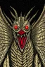 Placeholder: Moth / shark hybrid demon in the style of Berserk manga