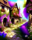 Placeholder: medieval fantasy village with flowers rpg art painterly