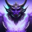 Placeholder: oni purple mask in galaxy, teal and purple smoke, detailed, realistic, 4k