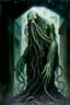 Placeholder: An evocative and thought-provoking realistic artwork design presenting a full-body depiction of Cthulhu with an unexpected twist. In this design, Cthulhu is portrayed as a poor man, challenging our perception of the cosmic entity. The artwork captures the essence of poverty and despair, while still conveying the immensity and cosmic horror associated with Cthulhu. Despite its appearance as a destitute figure, Cthulhu's presence remains enigmatic and powerful. The intricate details and textures a