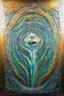 Placeholder: Nothing's going to stop the flow; Neo-Surreal Symbolism of the mental state of flow inspired by Hundertwasser and Kandinsky; Golden Hour; Controversial; Mendacious; Audacious; Whimsical; sparkly Pale Fluid Metal Pastel palette