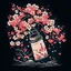 Placeholder: cherry blossom tree with punch bag hanging from it image for t-shirt print