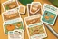 Placeholder: Stickers for a lakeside farmers' market "Good Spirit Market" in a national parks sticker style, featuring illustrations of baked goods
