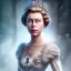 Placeholder:  queen elizabeth, dramatic, dramatic lighting, pixar style, volumetric lighting, hyperrealism, 8k, high quality, photorealistic, lot of details