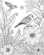 Placeholder: Finding Serenity in Flora and Fauna, coloring page.