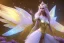 Placeholder:  beautiful cosmic fairy, long hair, golden skin, nice smiling, transparent wings, magic glamour make up, delicate colors, beautiful glamour galactique dress, ultra sharp focus, 8k, unreal engine 5, extremely sharp detail, light effect, soft light atmosphere of a spaceship, smooth, full of details, face in front, complete vision of face and hair and body