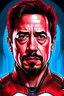 Placeholder: Comic portrait of Tony Stark, Iron Man