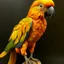 Placeholder: Neoclassicism realistic yellow orange cote d'azur parrot