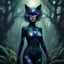 Placeholder: GALAXY CAT WOMAN INTO A DEEP FOREST WITH FRACTALS