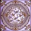 Placeholder: A light purple dominion with fairies designed in German folk art painted by MC Escher