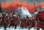 Placeholder: santa claus leading his dwarf army invade Mordor