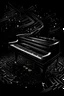 Placeholder: black piano with zig-zag musical notes against a dark background style abstract