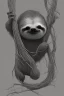 Placeholder: Simple sketch of Sloth hanging from tree