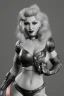 Placeholder: Madonna as evil woman in leather, voluptuous, film noir, dark