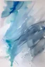 Placeholder: Abstract wet watercolour, grey blue