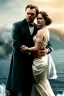 Placeholder: Leonardo dicaprio in titanic and Kate winslate in titanic, big ship Titanic movie poster