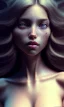 Placeholder: porno model , cute, beautiful, long hair, wavy hair, curly hair، black eyes, head and shoulders portrait, cinematic, 8k, resolution concept art portrait by Greg Rutkowski, Artgerm, WLOP, Alphonse Mucha dynamic lighting hyperdetailed intricately detailed